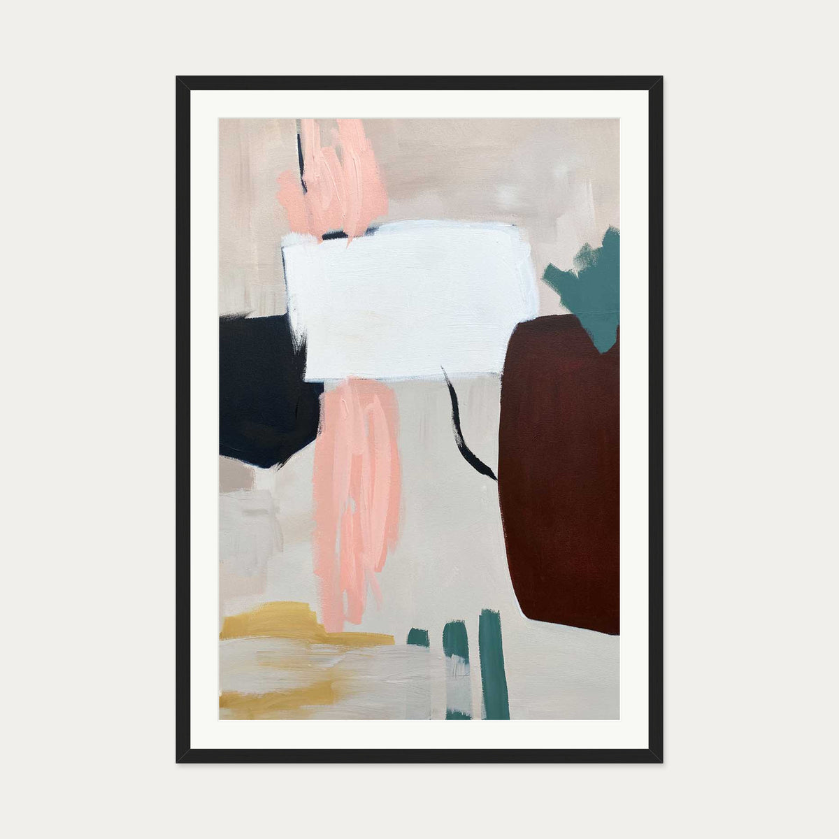 Abstraction 100 Art Print — 70 x 100 cm — Black Frame