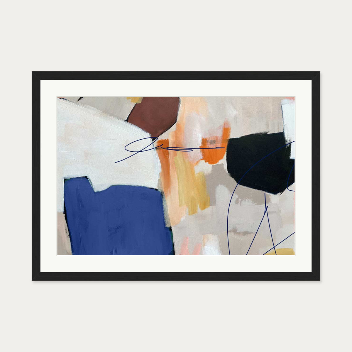 Abstraction 101 Art Print — 50 x 70 cm — Black Frame