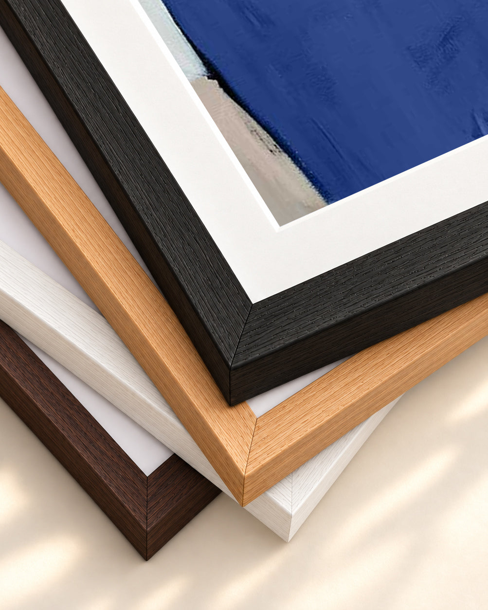 Abstraction 101 Art Print — framed print corner with 5 cm mount and bevel