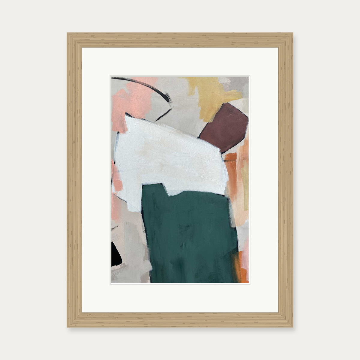 Abstraction 102 Art Print — 30 x 40 cm — Oak Frame