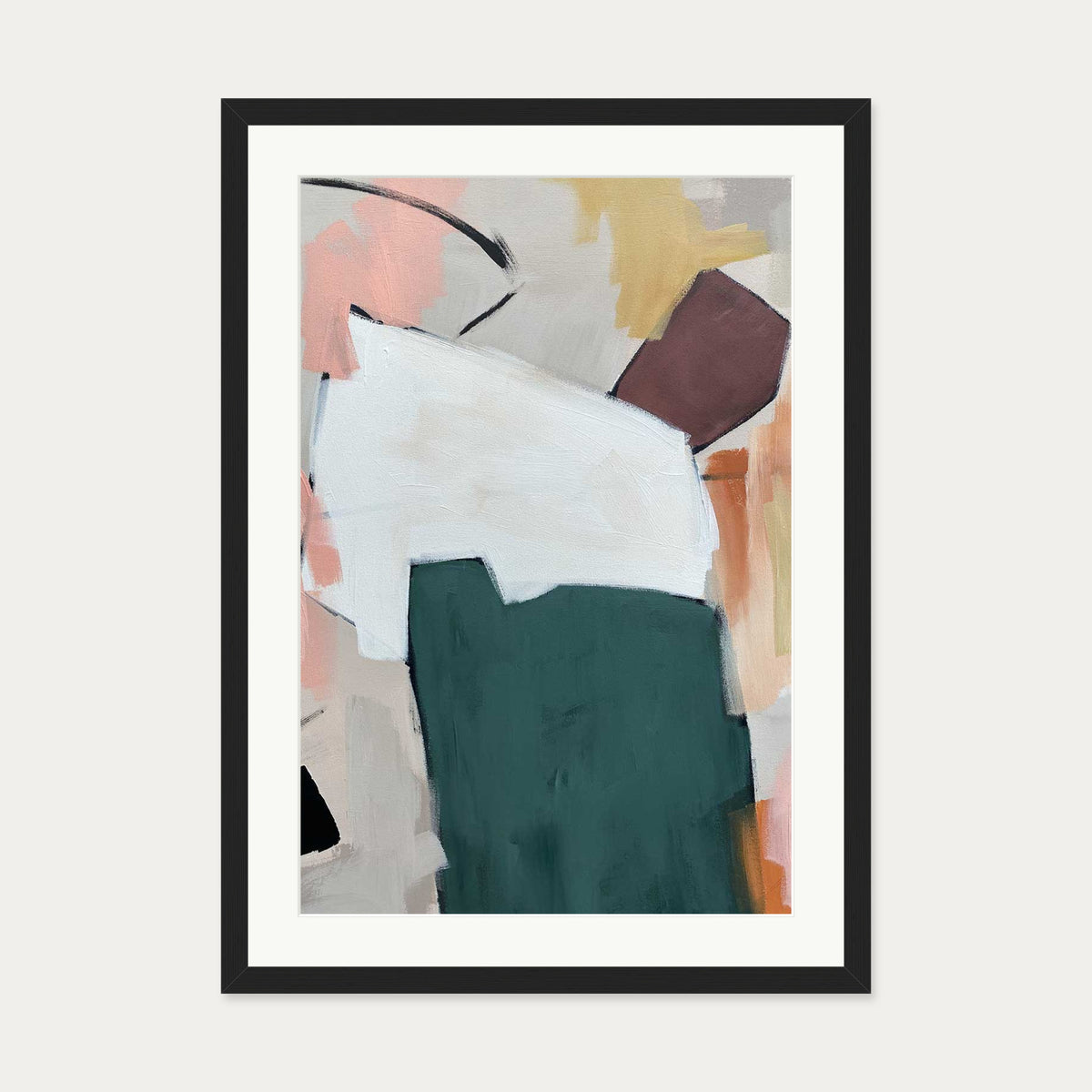 Abstraction 102 Art Print — 50 x 70 cm — Black Frame