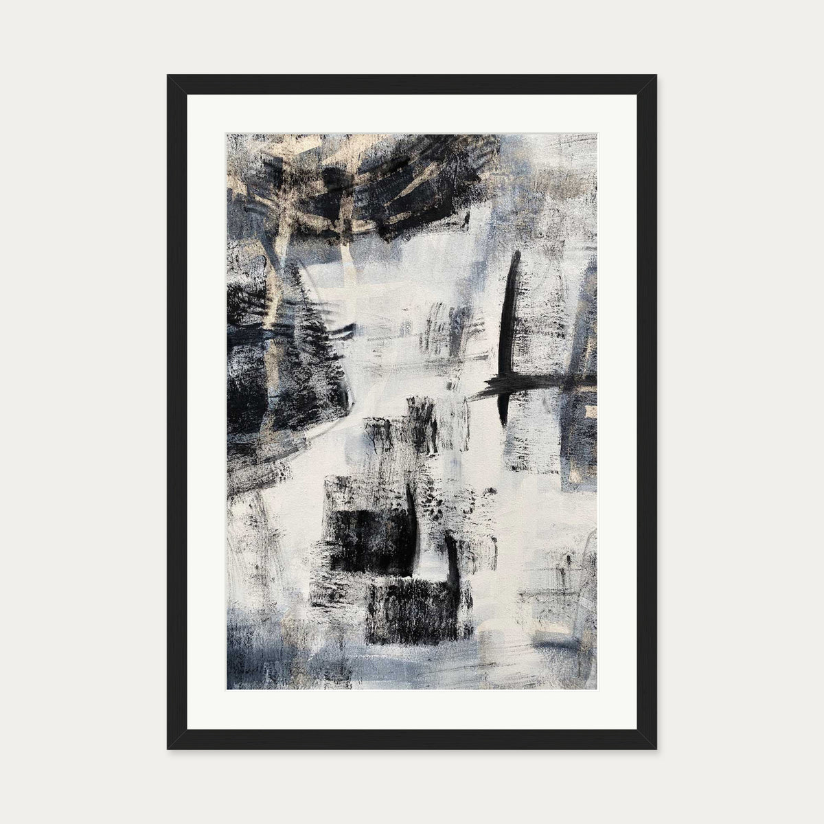 Abstraction 103 Art Print — 50 x 70 cm — Black Frame