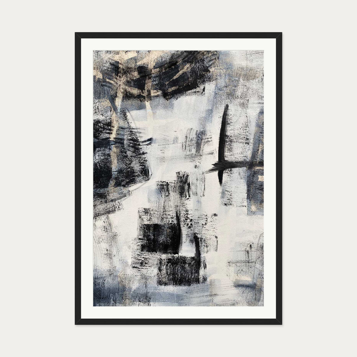 Abstraction 103 Art Print — 70 x 100 cm — Black Frame