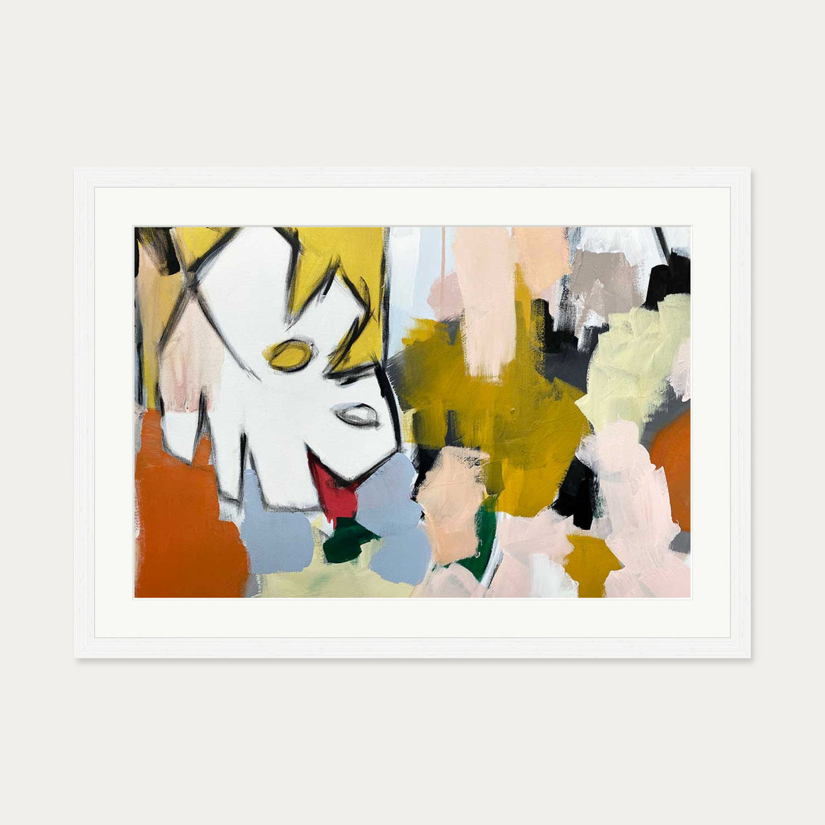 Abstraction 105 Art Print — 50 x 70 cm — White Frame