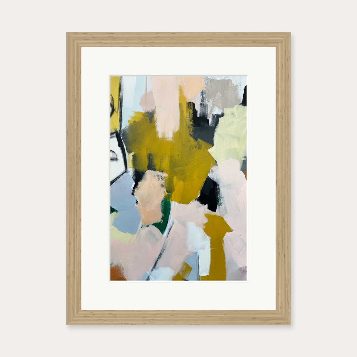 Abstraction 106 Art Print — 30 x 40 cm — Oak Frame
