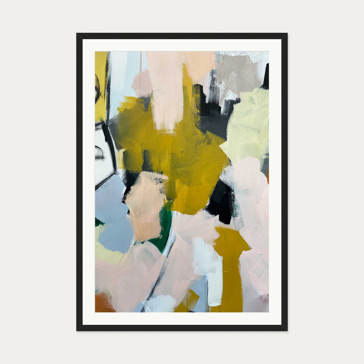 Abstraction 106 Art Print — 70 x 100 cm — Black Frame