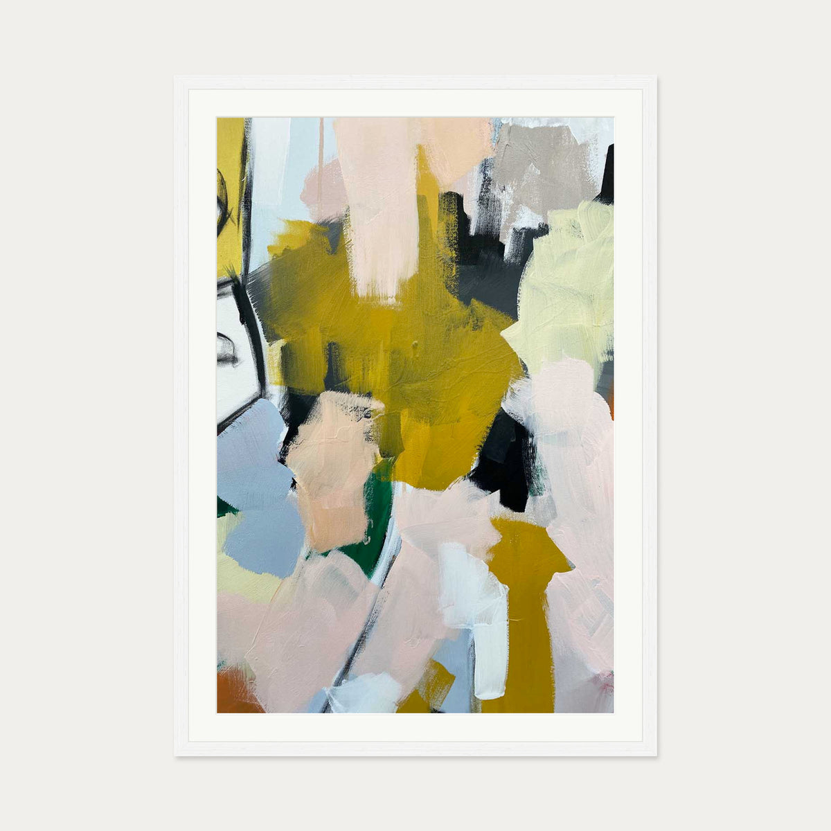 Abstraction 106 Art Print — 70 x 100 cm — White Frame