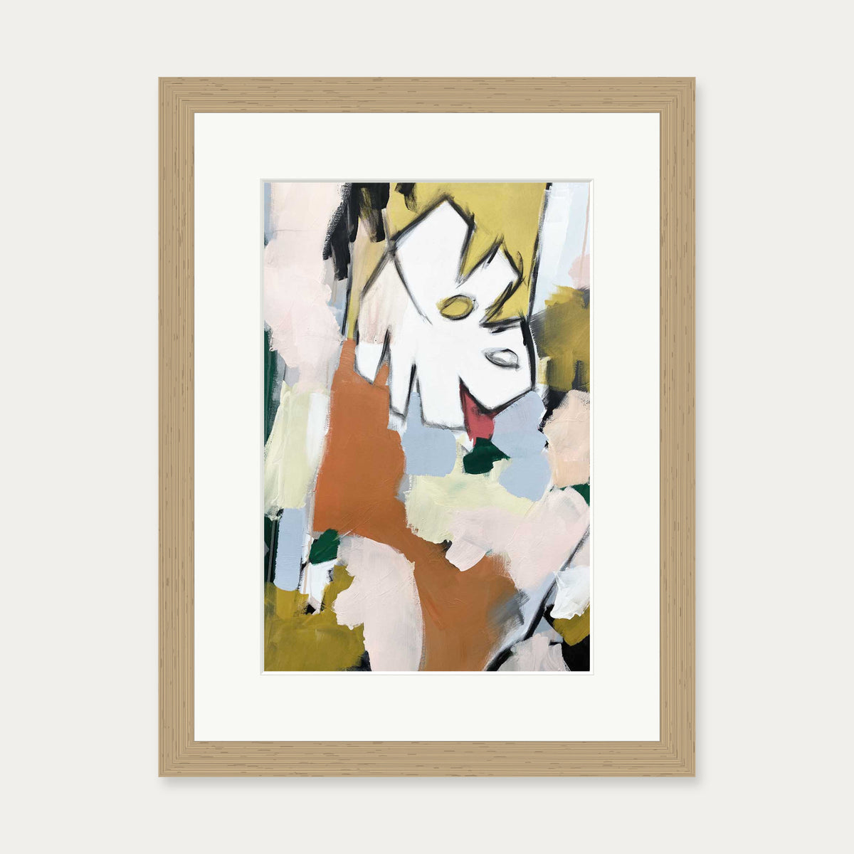 Abstraction 107 Art Print — 30 x 40 cm — Oak Frame