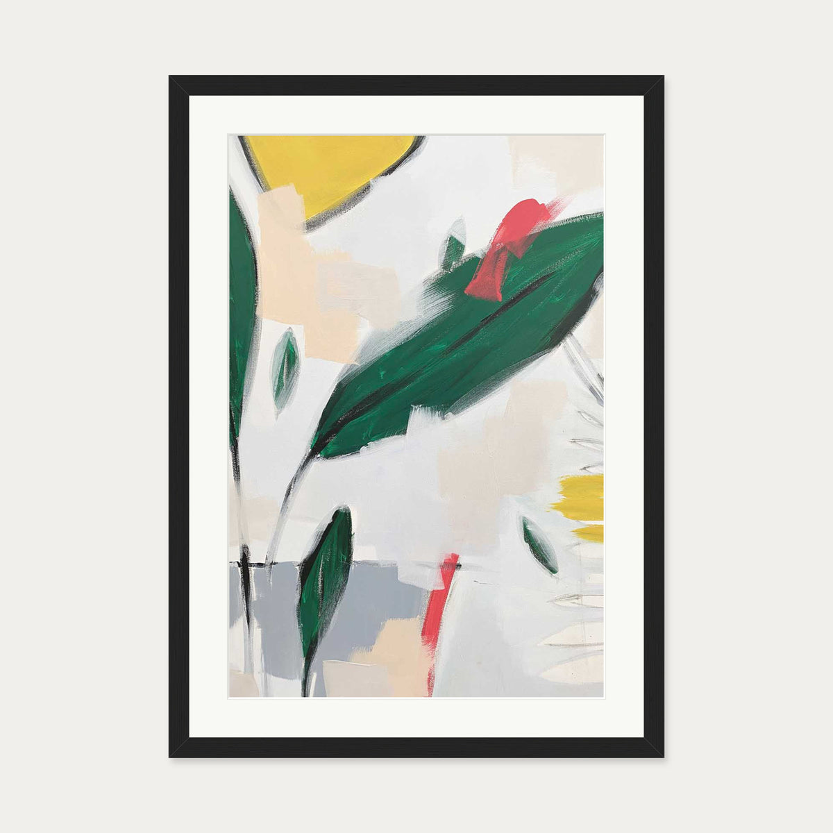 Abstraction 108 Art Print — 50 x 70 cm — Black Frame