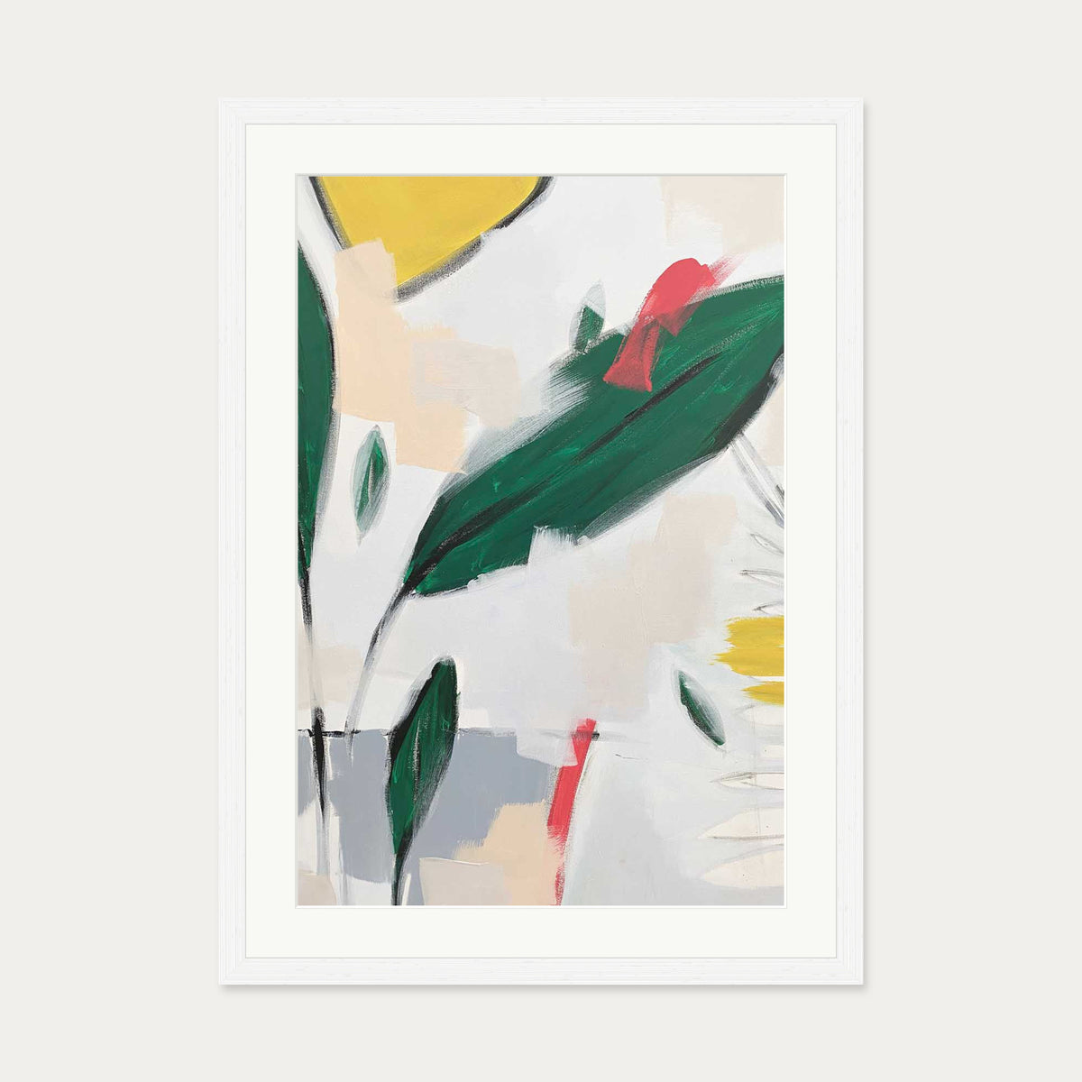 Abstraction 108 Art Print — 50 x 70 cm — White Frame