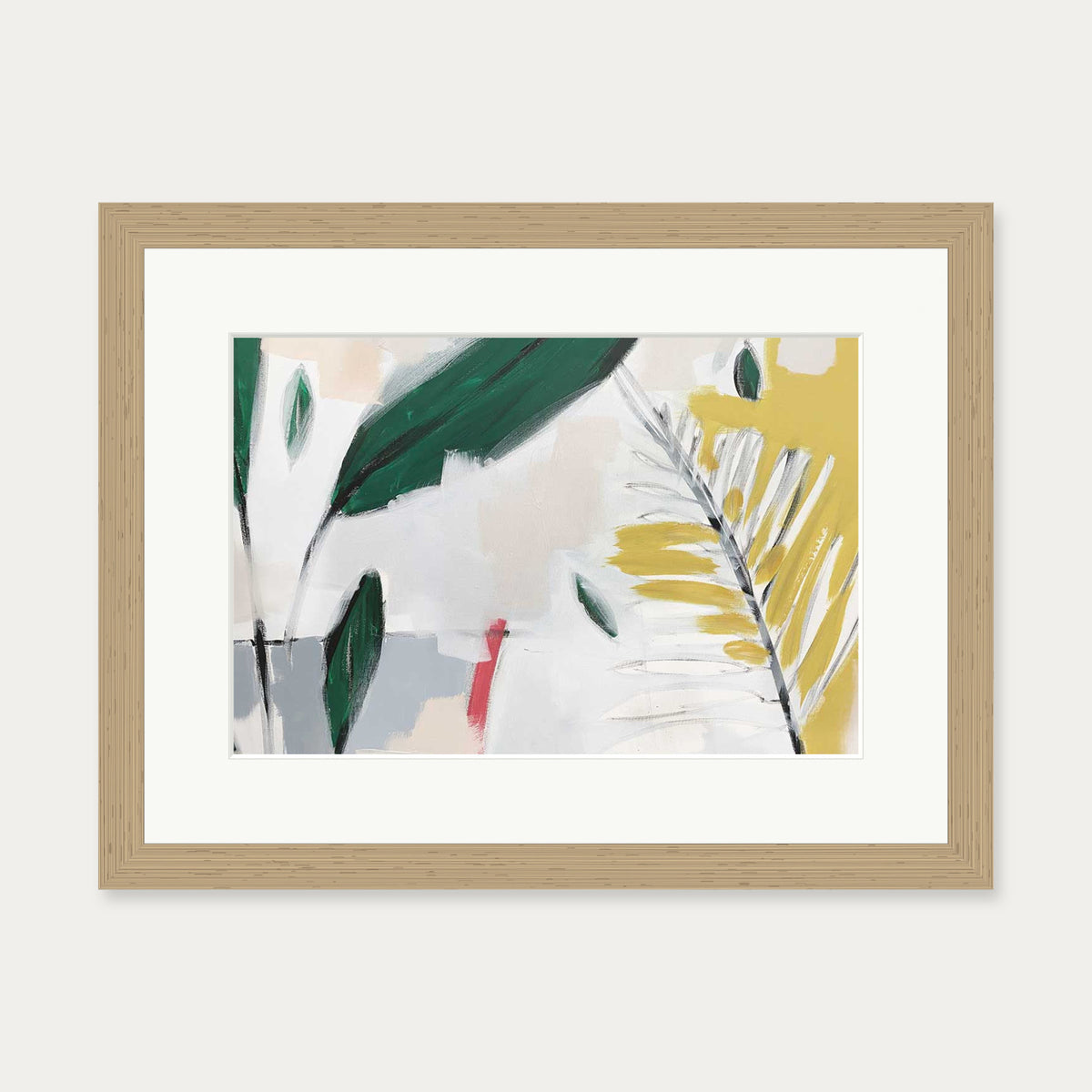 Abstraction 109 Art Print — 30 x 40 cm — Oak Frame