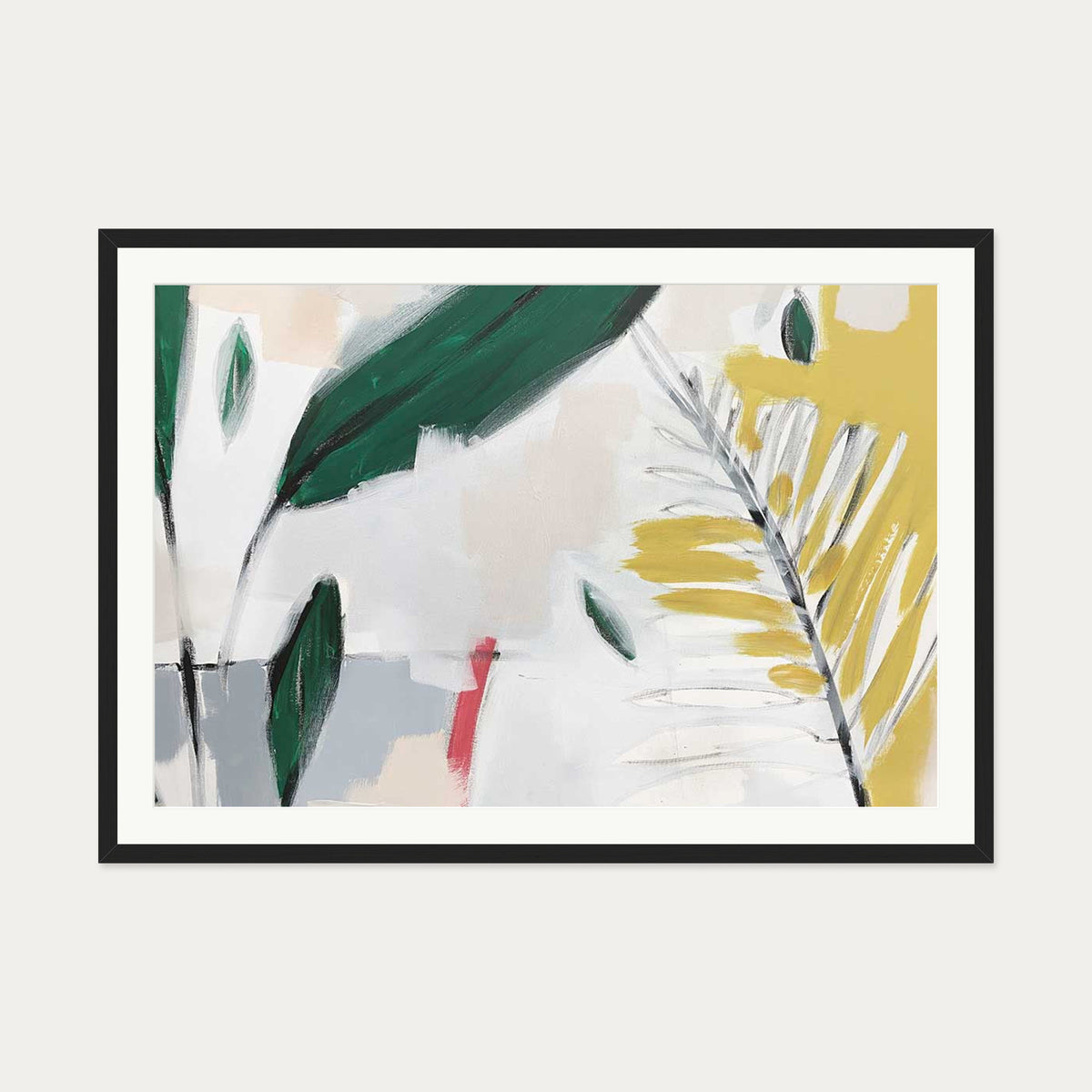 Abstraction 109 Art Print — 70 x 100 cm — Black Frame