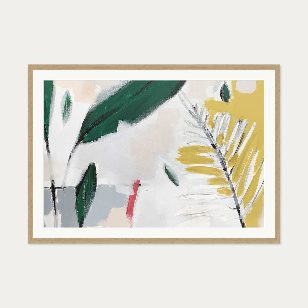 Abstraction 109 Art Print — 70 x 100 cm — Oak Frame