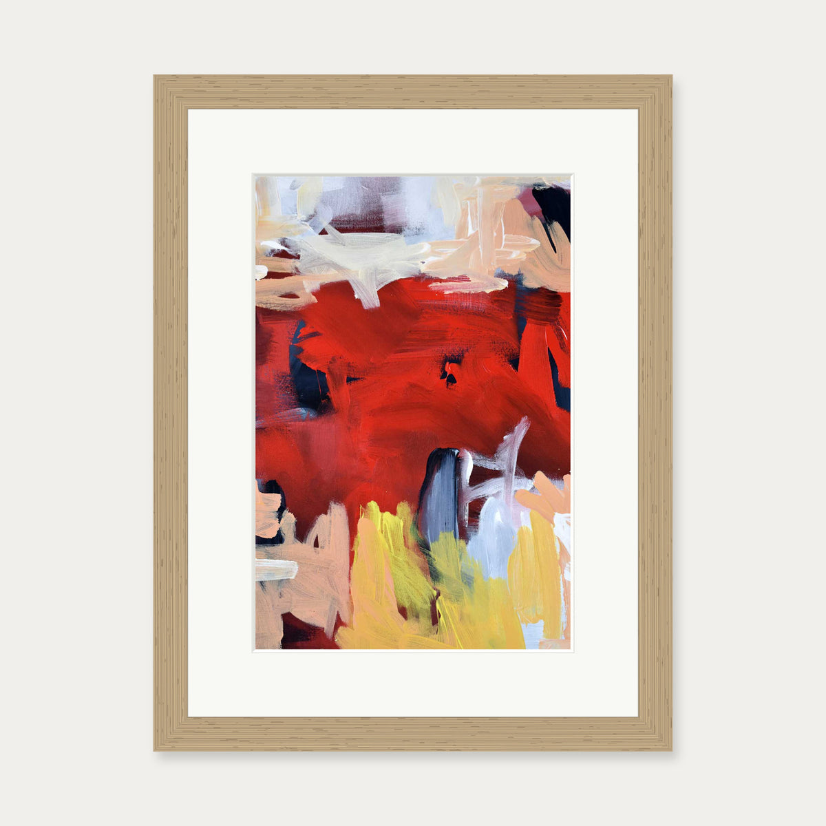 Abstraction 522 Art Print — 30 x 40 cm — Oak Frame
