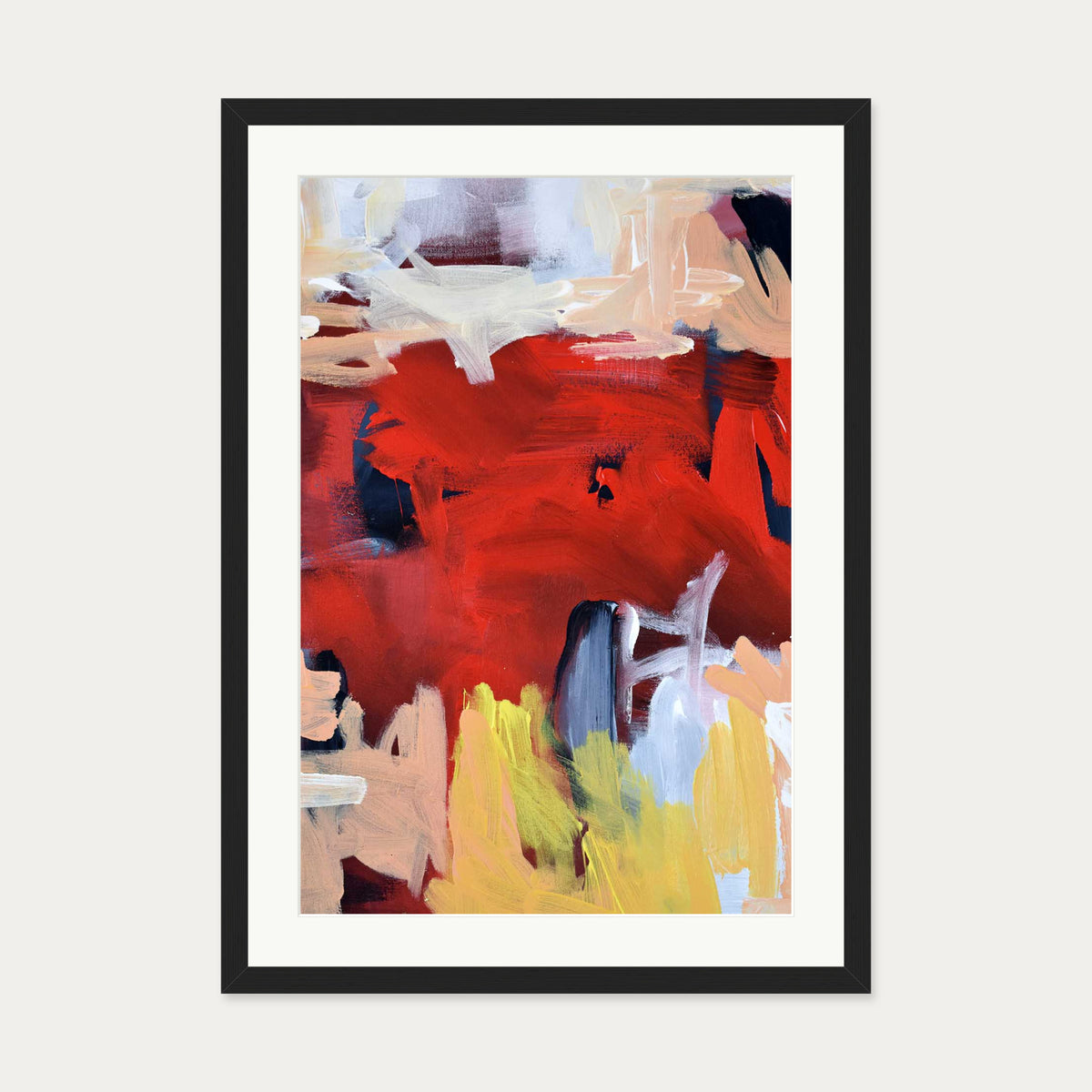 Abstraction 522 Art Print — 50 x 70 cm — Black Frame