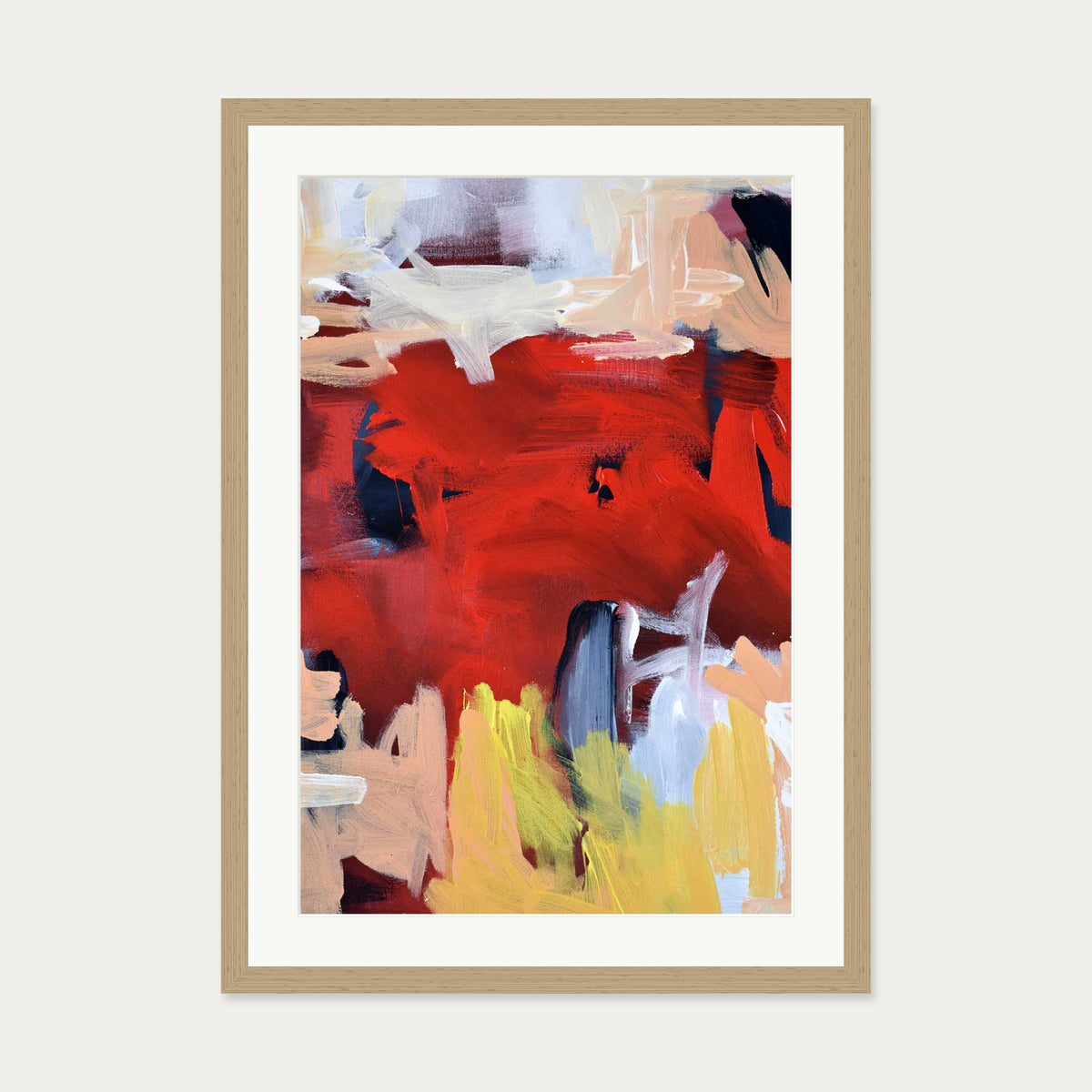 Abstraction 522 Art Print — 50 x 70 cm — Oak Frame