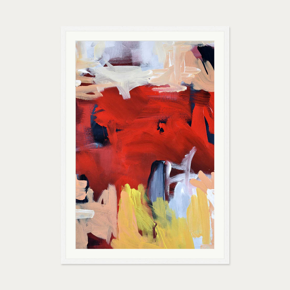 Abstraction 522 Art Print — 70 x 100 cm — White Frame