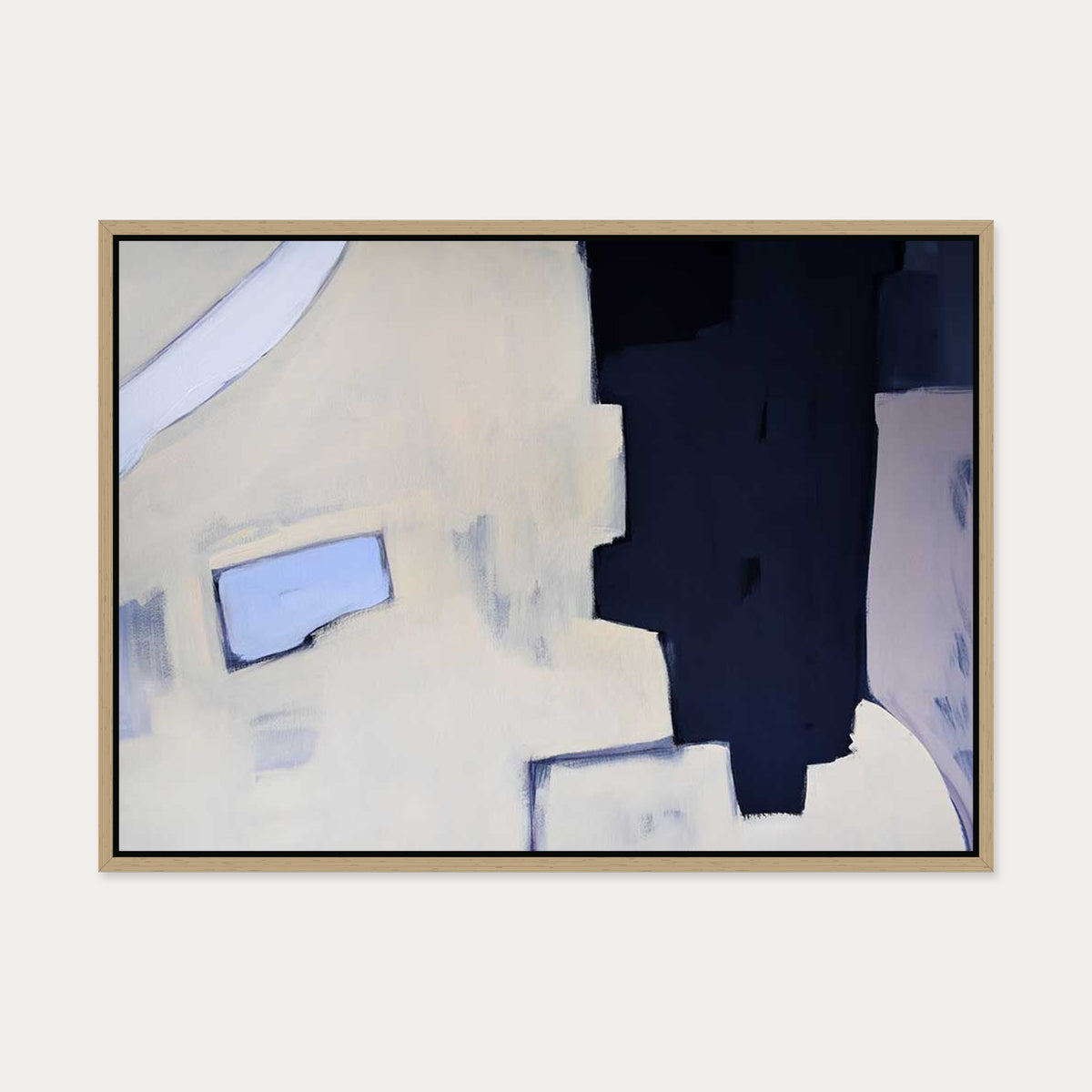 Abstraction 529 Canvas Art — 50 x 70 cm — Oak Frame