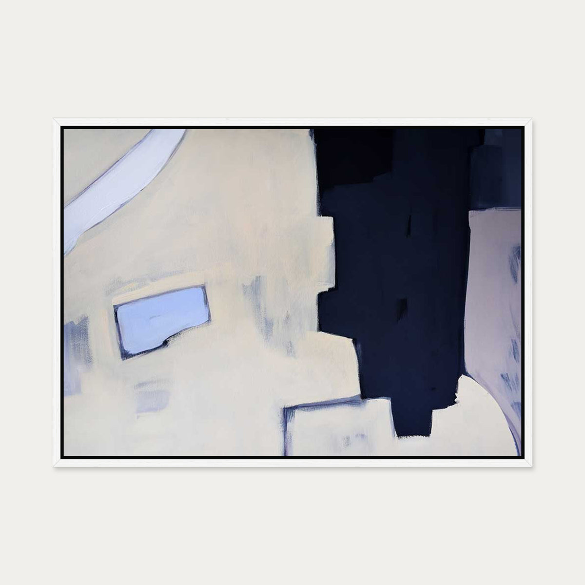 Abstraction 529 Canvas Art — 50 x 70 cm — White Frame