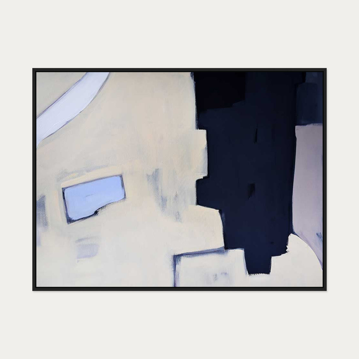 Abstraction 529 Canvas Art — 90 x 120 cm — Black Frame