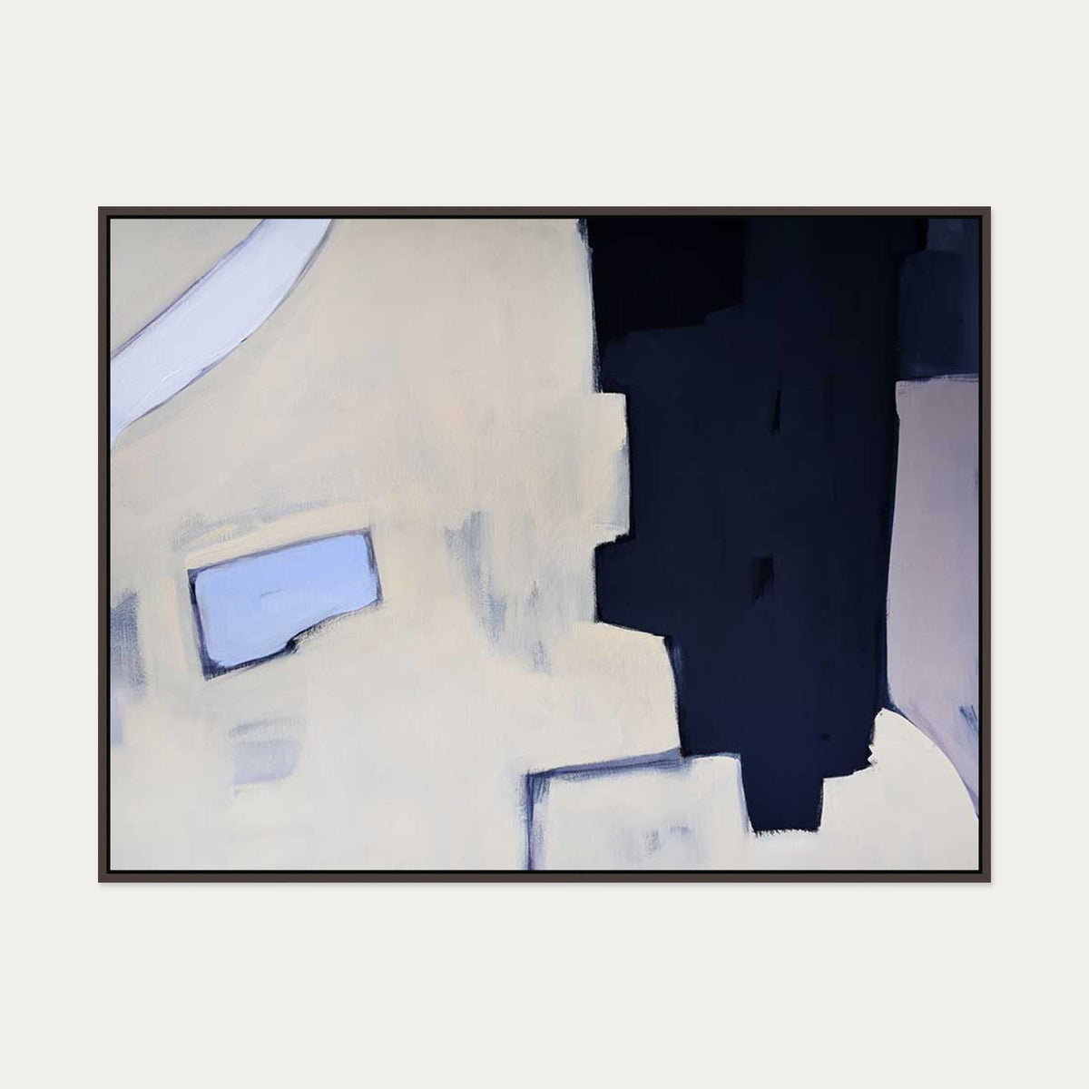 Abstraction 529 Canvas Art — 90 x 120 cm — Brown Frame