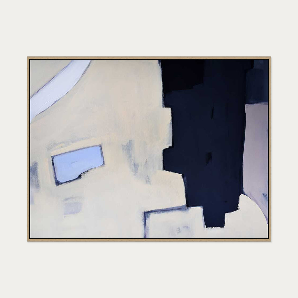 Abstraction 529 Canvas Art — 90 x 120 cm — Oak Frame