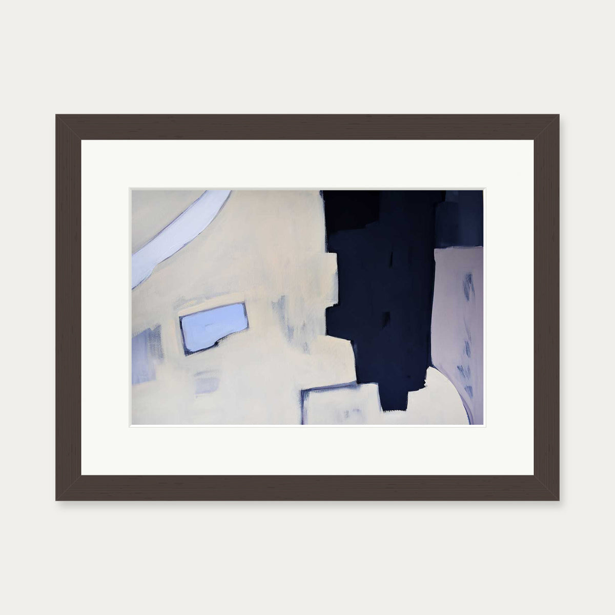 Abstraction 529 Art Print — 30 x 40 cm — Brown Frame