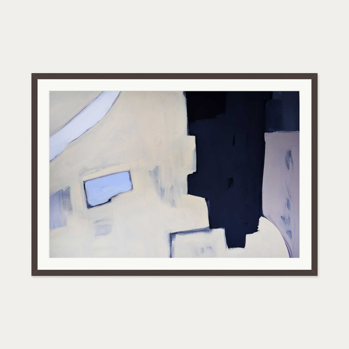 Abstraction 529 Art Print — 70 x 100 cm — Brown Frame