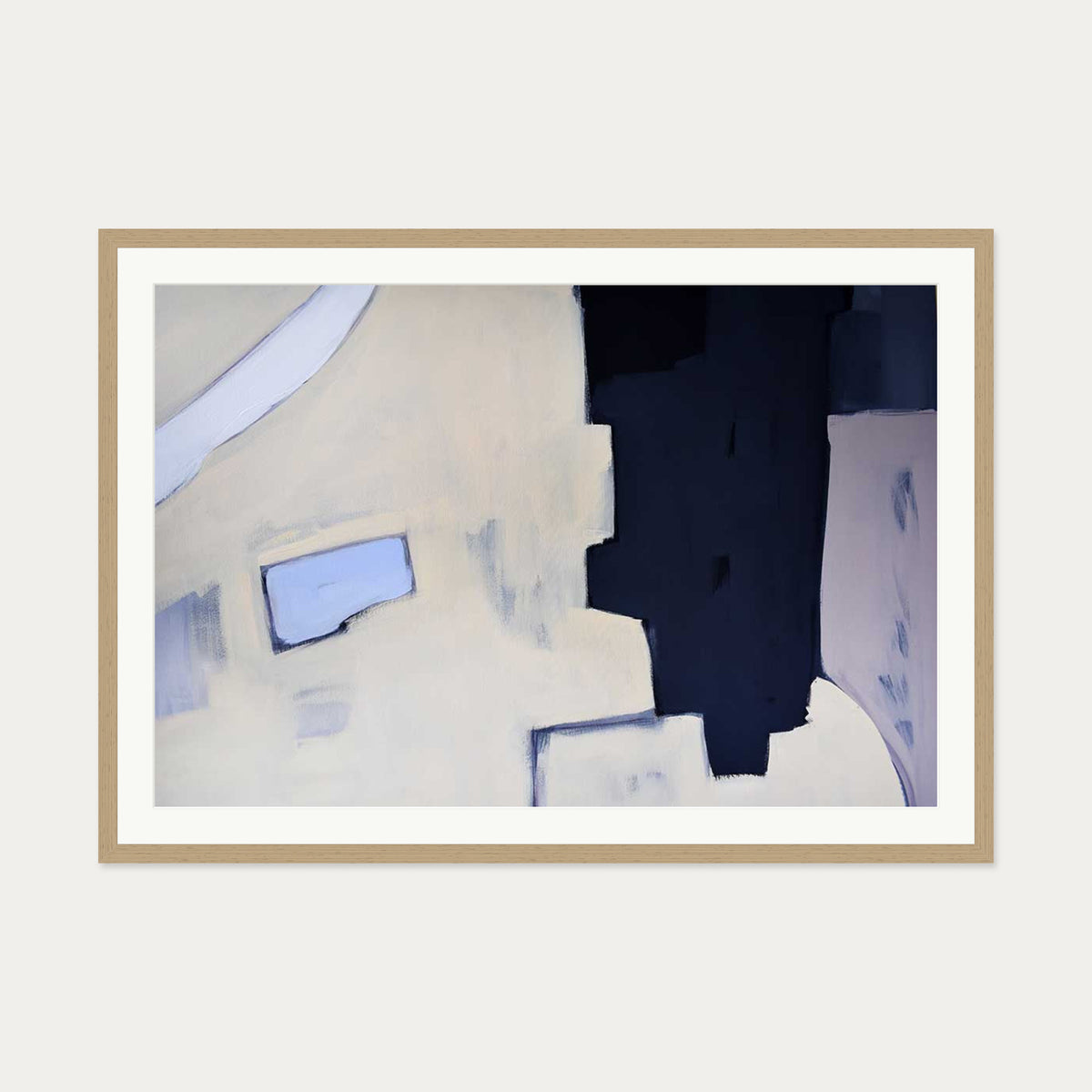 Abstraction 529 Art Print — 70 x 100 cm — Oak Frame