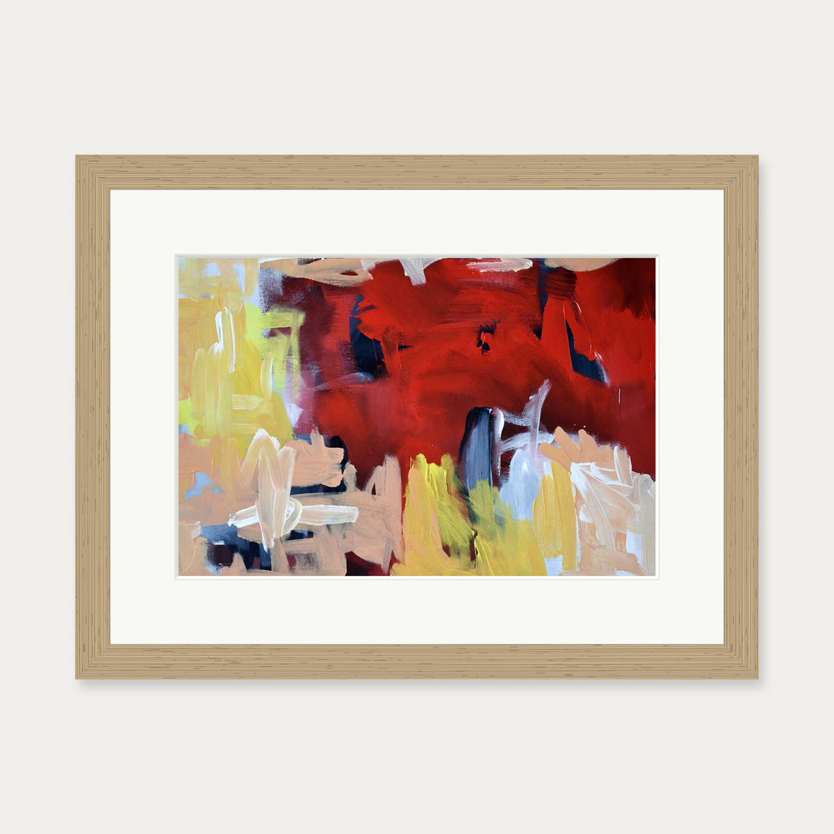 Abstraction 61 Art Print — 30 x 40 cm — Oak Frame
