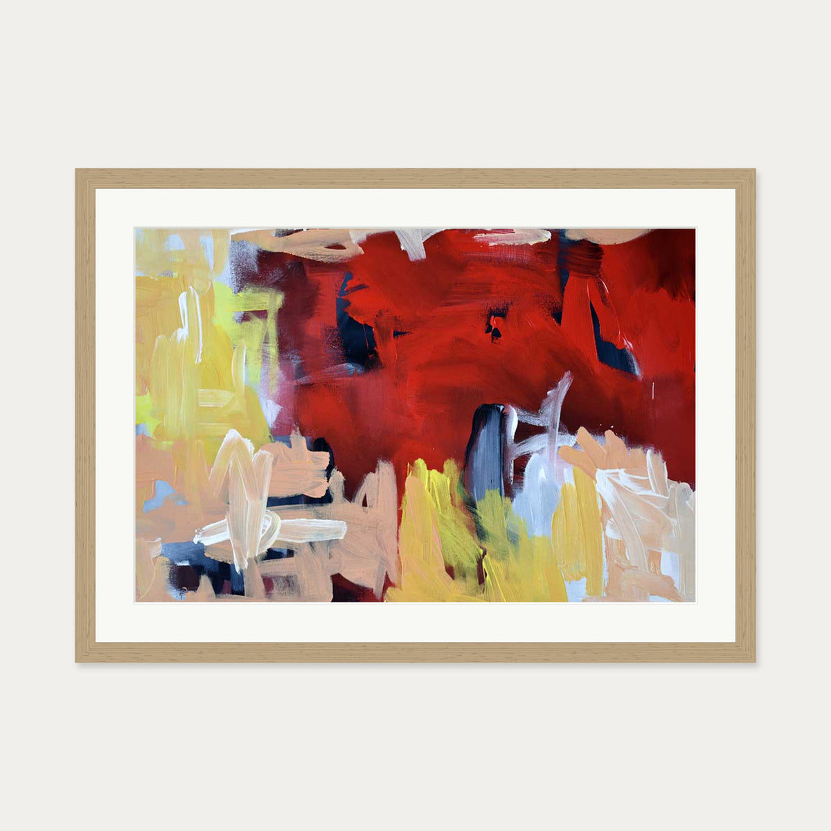 Abstraction 61 Art Print — 50 x 70 cm — Oak Frame