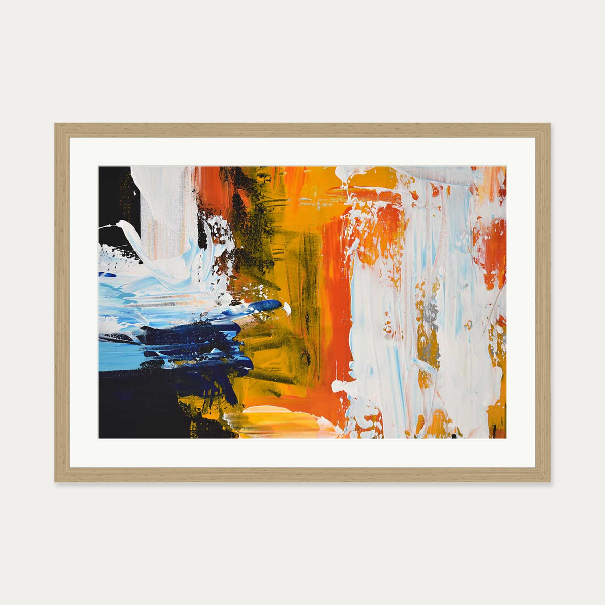 Abstraction 62 Art Print — 50 x 70 cm — Oak Frame