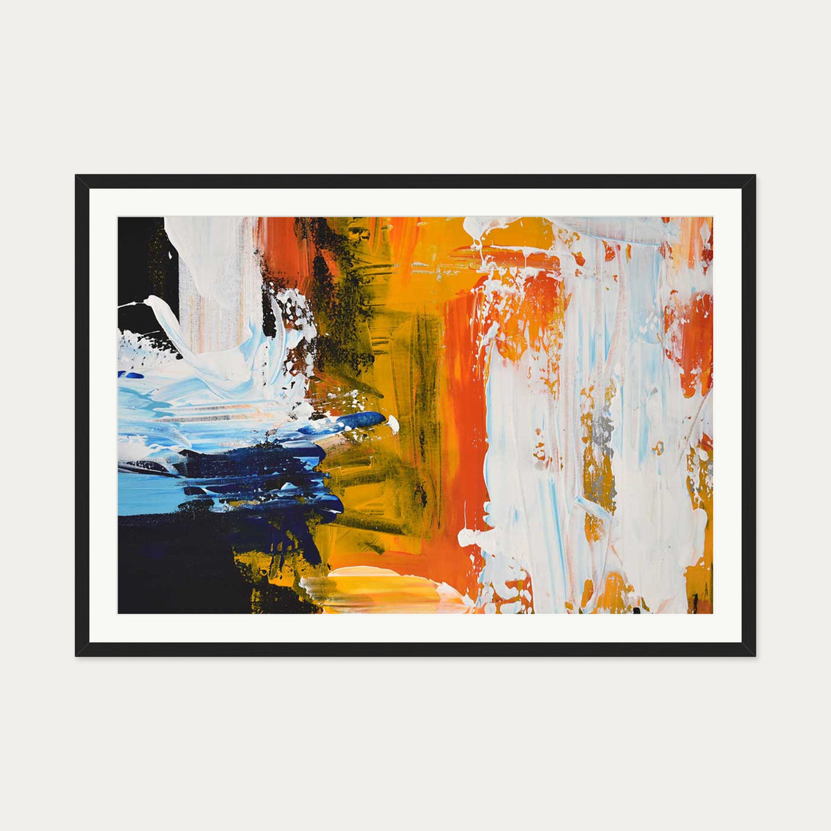 Abstraction 62 Art Print — 70 x 100 cm — Black Frame