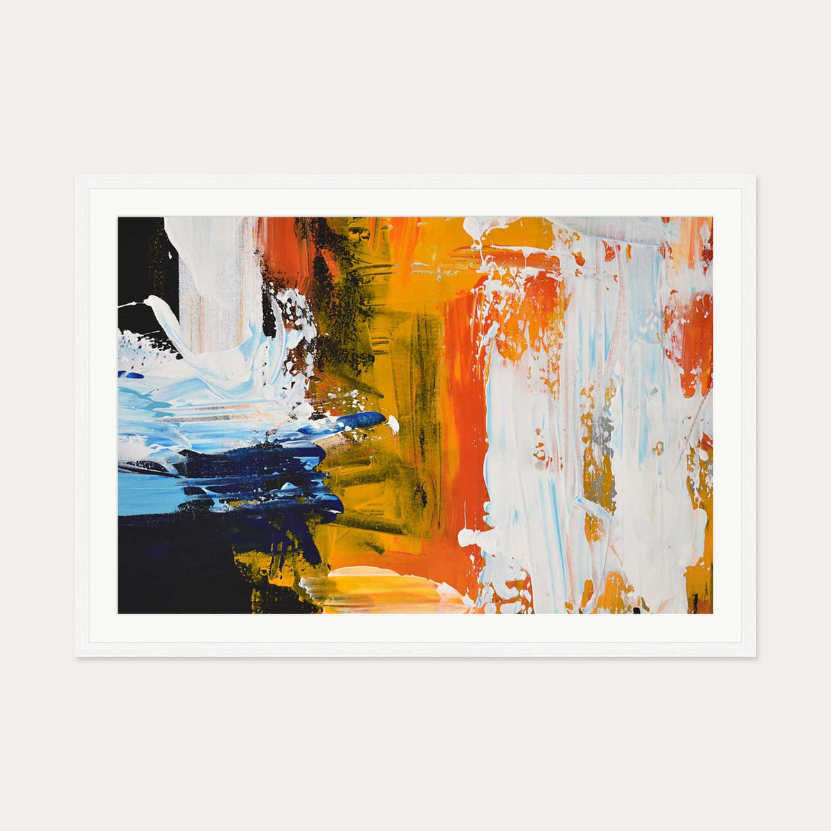 Abstraction 62 Art Print — 70 x 100 cm — White Frame