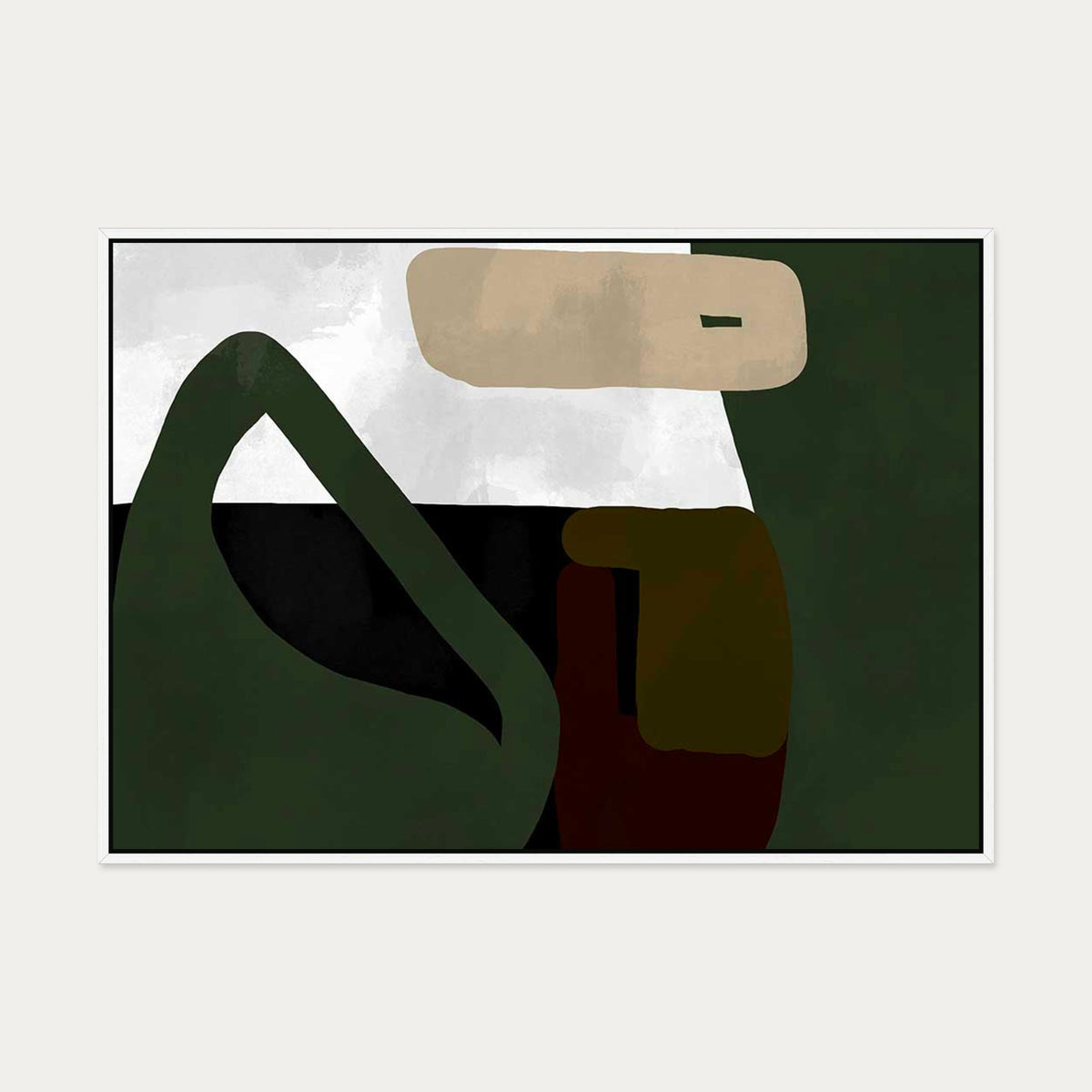 Abstraction III Canvas Art — 70 x 100 cm — White Frame
