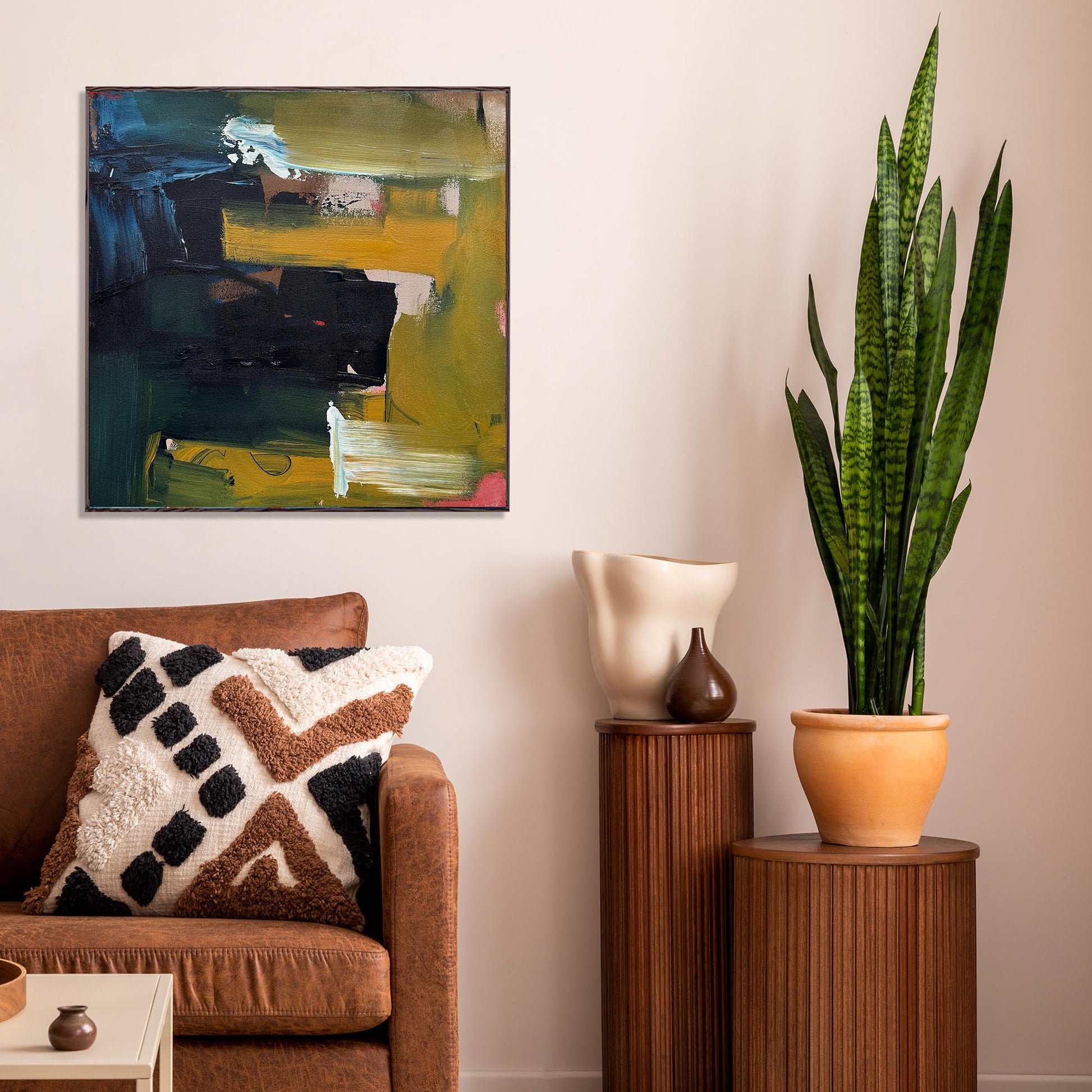 Summit - Original Painting-Abstract House