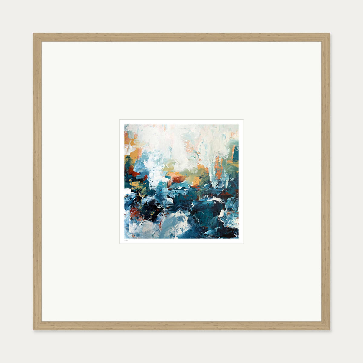 Afterglow II Limited Edition Print — 70 x 70 cm — Oak Frame