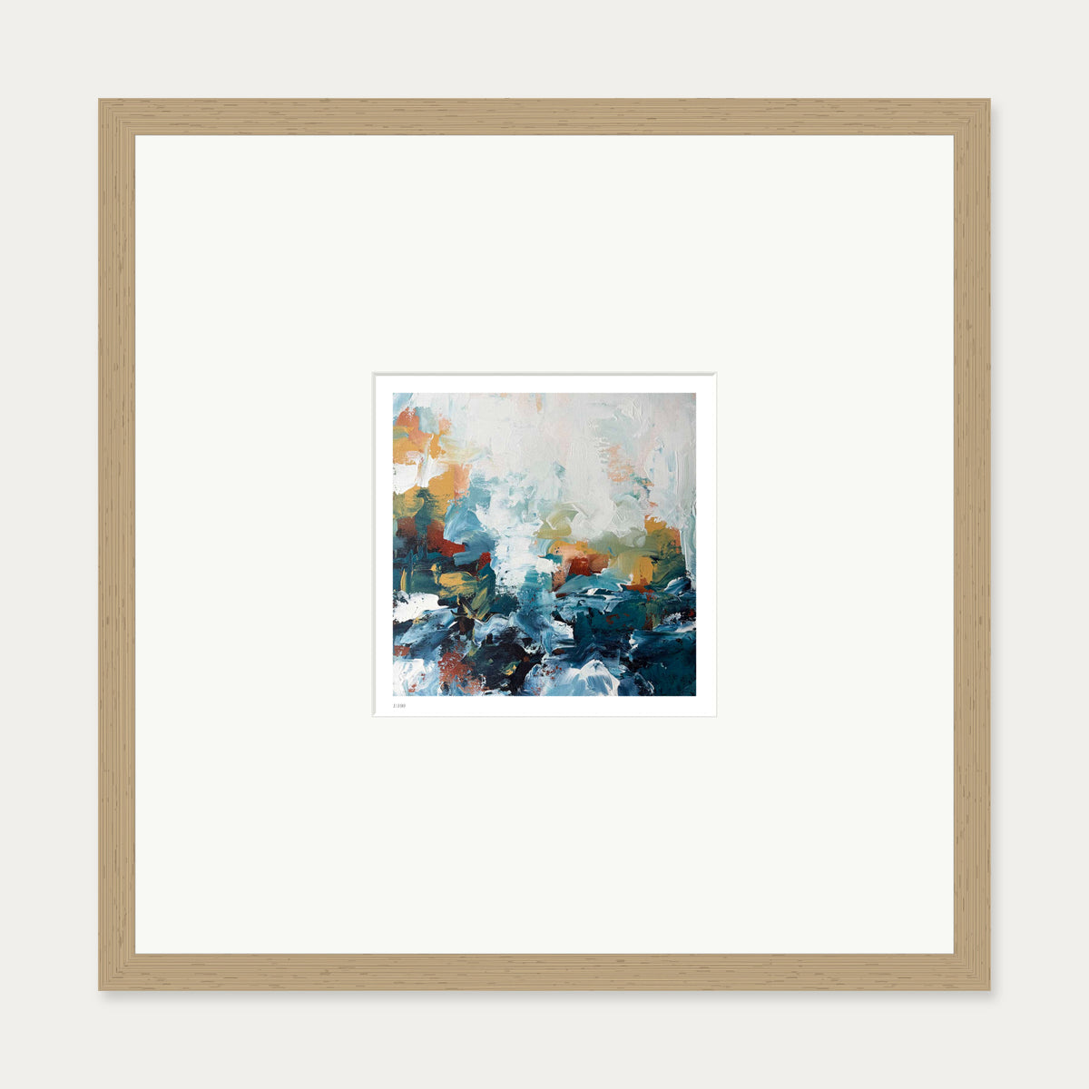 Afterglow IV Limited Edition Print — 50 x 50 cm — Oak Frame