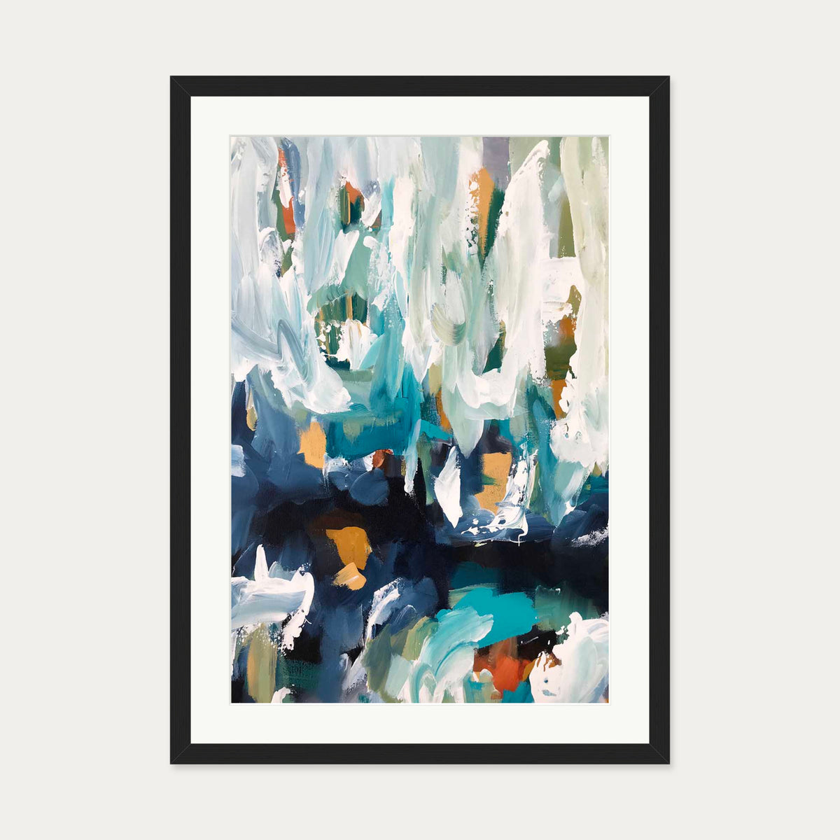Abstract 339 Art Print — 50 x 70 cm — Black Frame