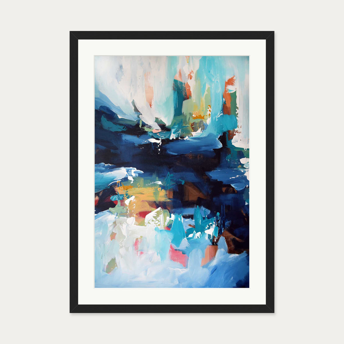 Abstract 346 Art Print — 50 x 70 cm — Black Frame