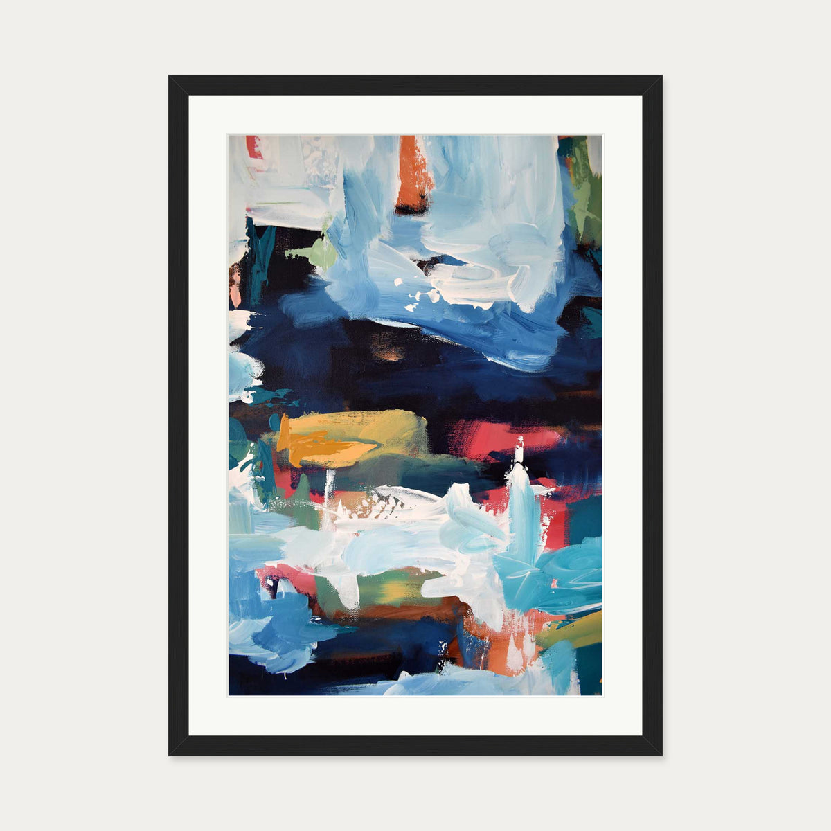 Abstract 351 Art Print — 50 x 70 cm — Black Frame