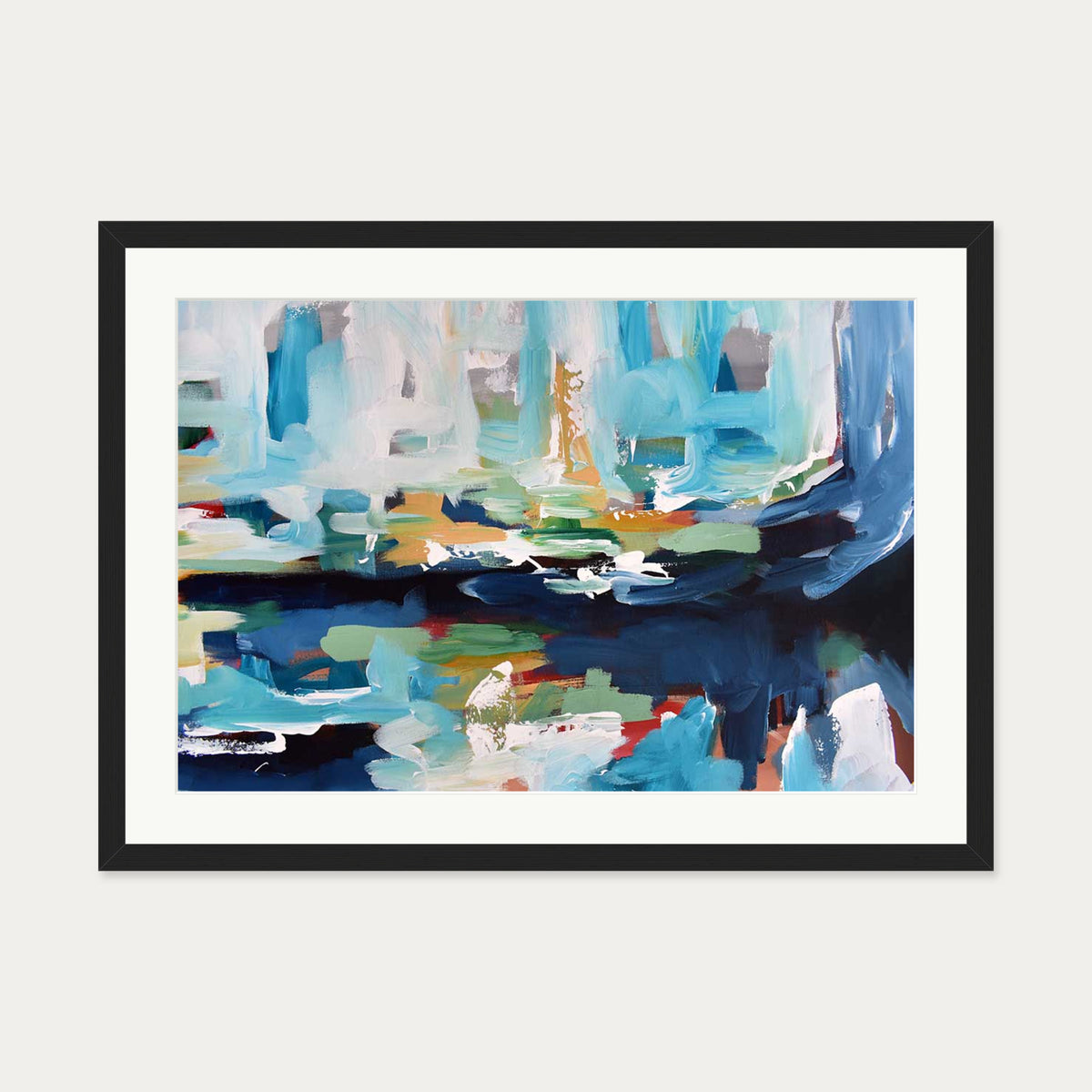 Abstract 357 Art Print — 50 x 70 cm — Black Frame