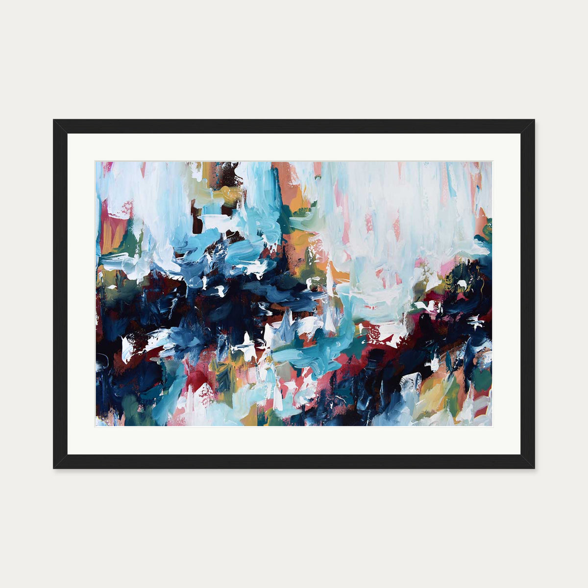 Abstract 378 Art Print — 50 x 70 cm — Black Frame