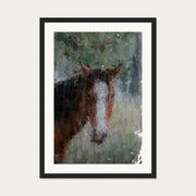 Horse Art Print — 50 x 70 cm — Black Frame