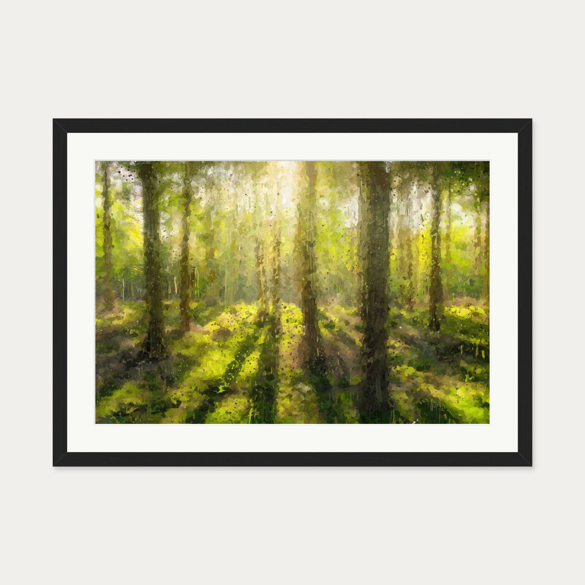 The Forest Trees Art Print — 50 x 70 cm — Black Frame
