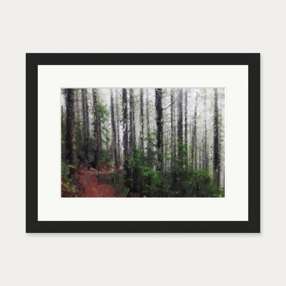 A Path Through The Forest — 30 x 40 cm — Black Frame
