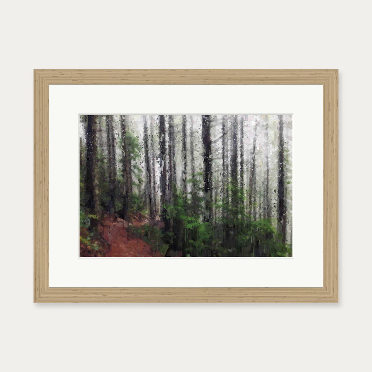 A Path Through The Forest — 30 x 40 cm — Oak Frame