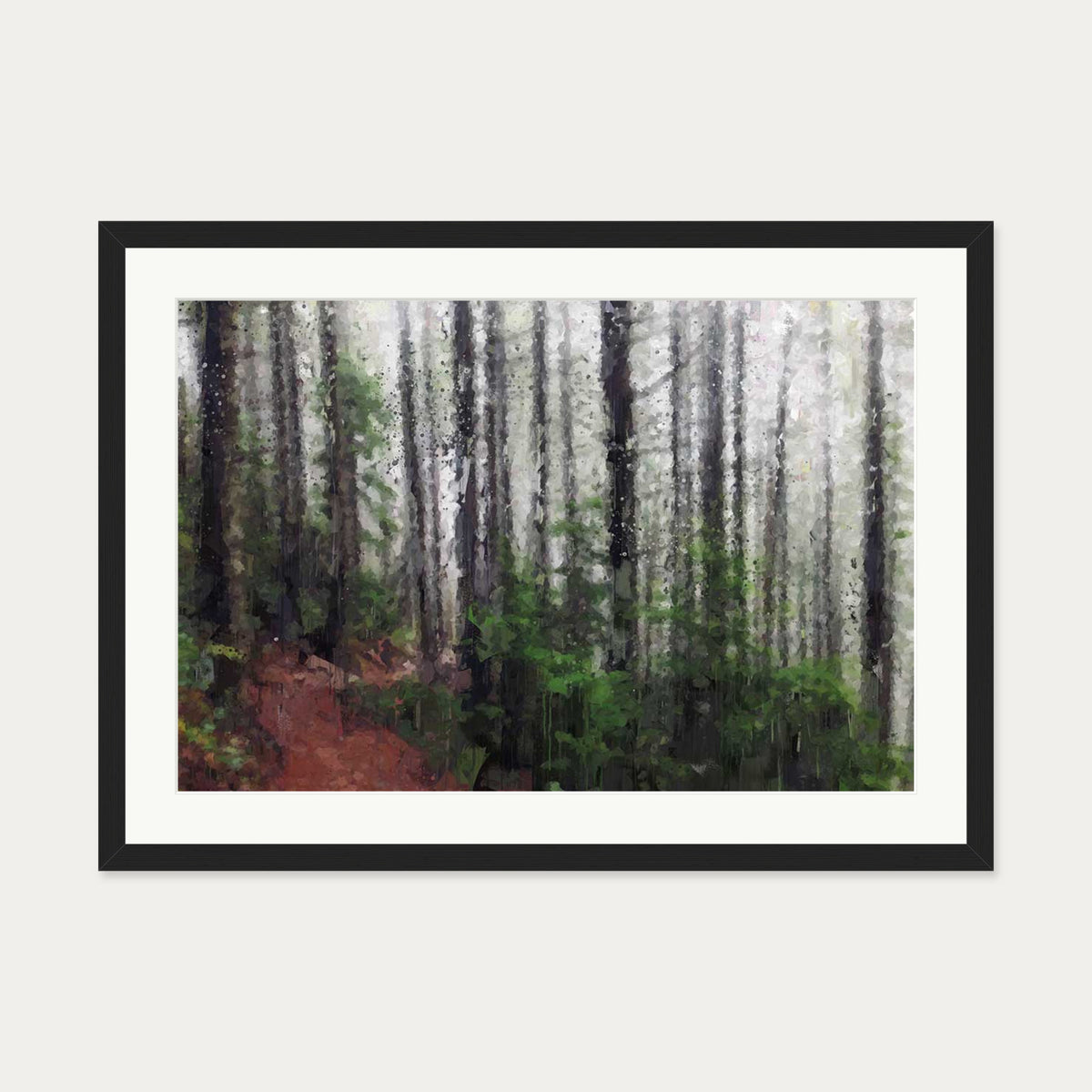 A Path Through The Forest — 50 x 70 cm — Black Frame