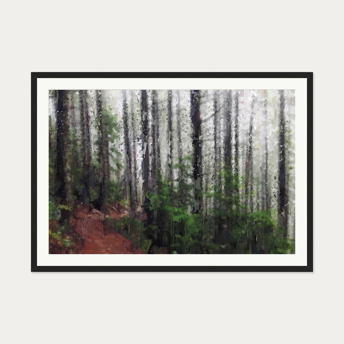 A Path Through The Forest — 70 x 100 cm — Black Frame