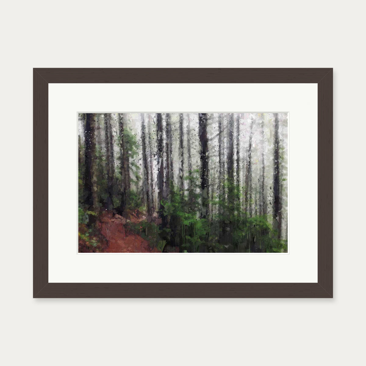 A Path Through The Forest — 30 x 40 cm — Brown Frame
